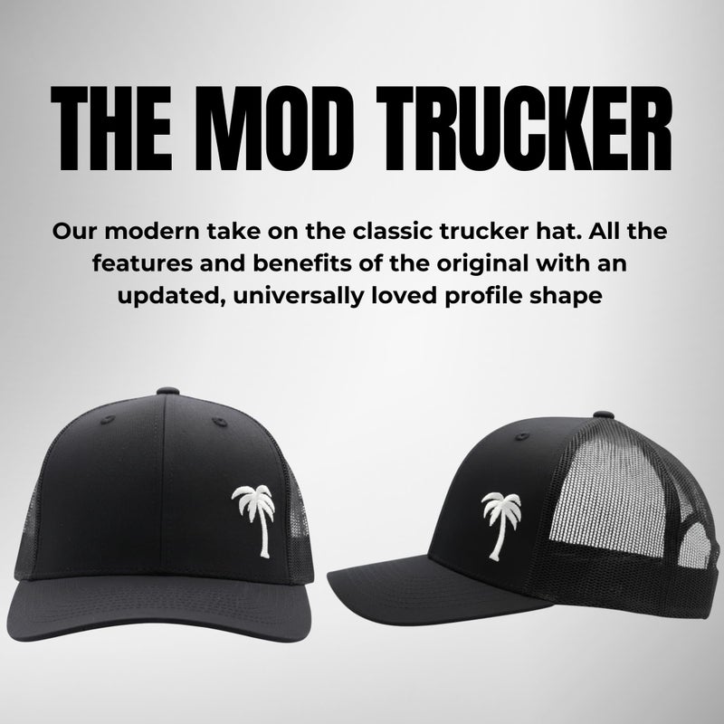 LINDO Trucker Hat [ Palm Tree - Black ] - Image 2